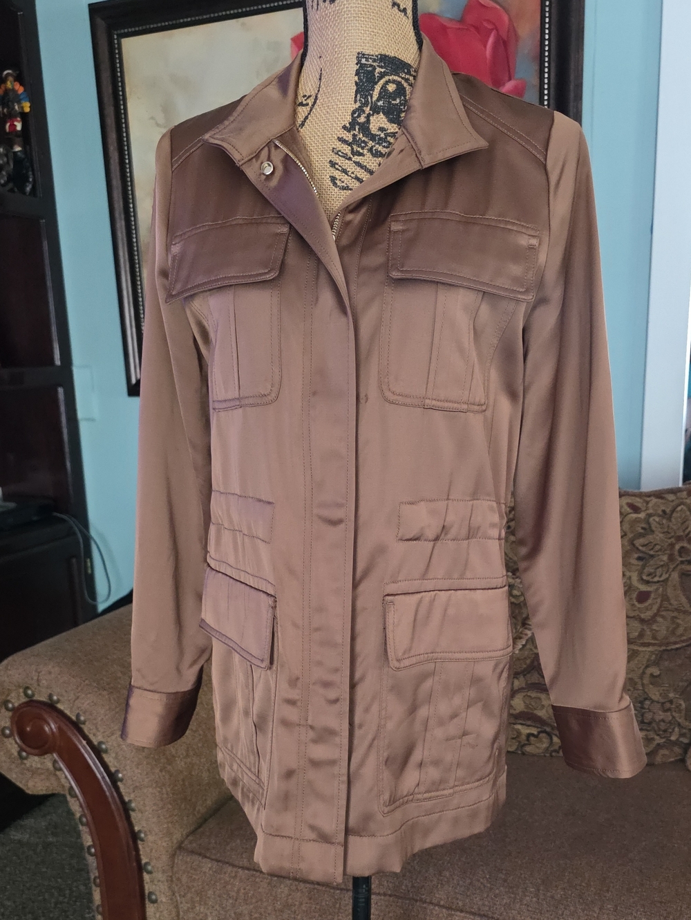 Chico's Utility Jacket with Pocket Flaps